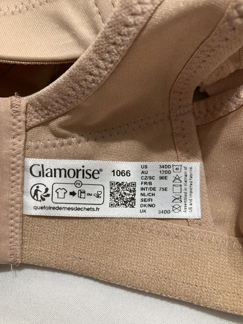 GLAMORISE Plus Size MagicLift Seamless Sports Bra Wirefree CAFÉ 34DD