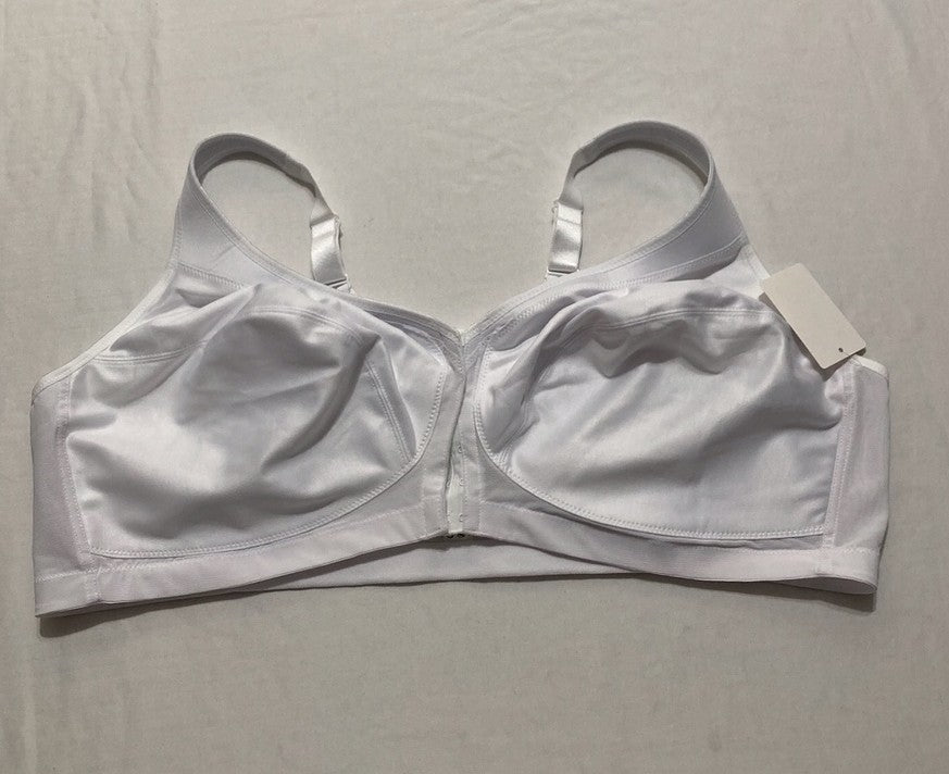 GLAMORISE Plus Size MagicLift Front-Closure Posture Back Bra Wirefree WHITE 52D