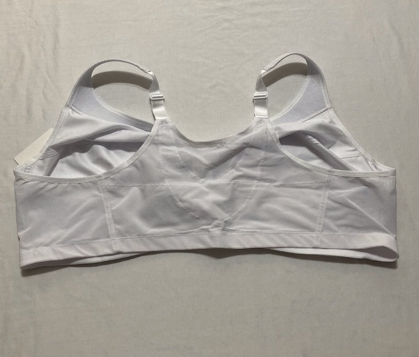 GLAMORISE Plus Size MagicLift Front-Closure Posture Back Bra Wirefree WHITE 52D