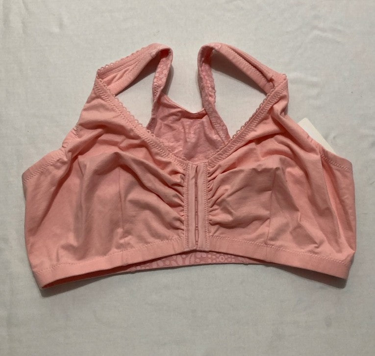 GLAMORISE Front-Closure Cotton T-Back Wirefree PINK 44BCD