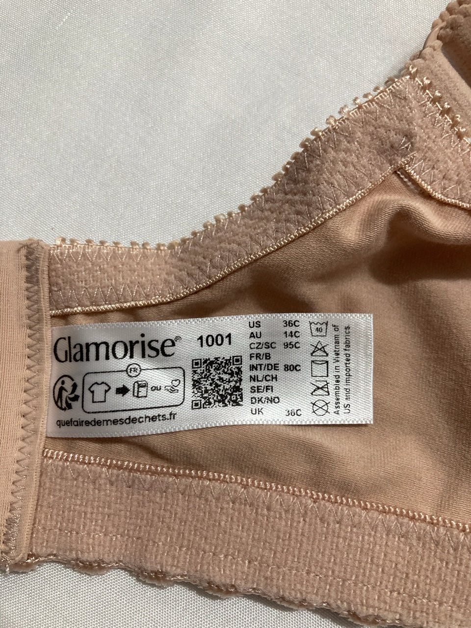 GLAMORISE MagicLift Cotton Support Bra Wirefree CAFÉ 36C