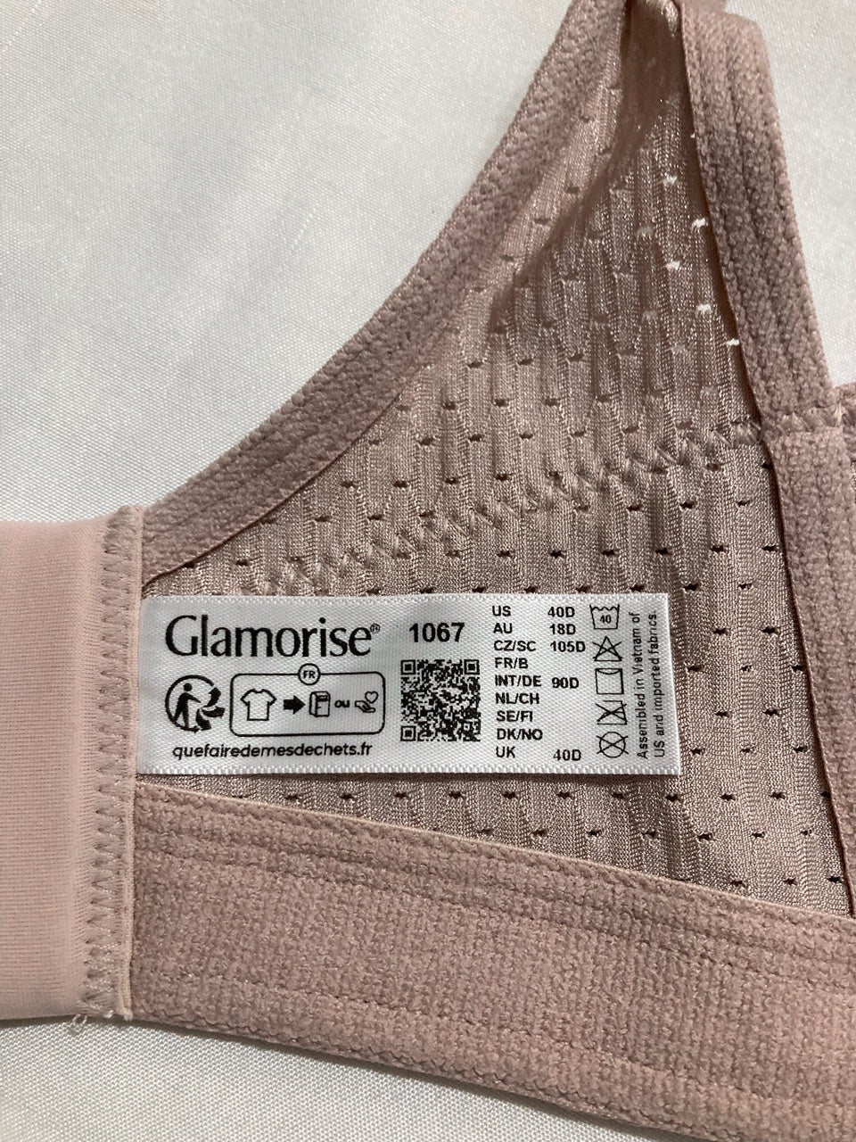 GLAMORISE Plus Size No-Bounce Camisole Sports Bra Wirefree ROSE 40D