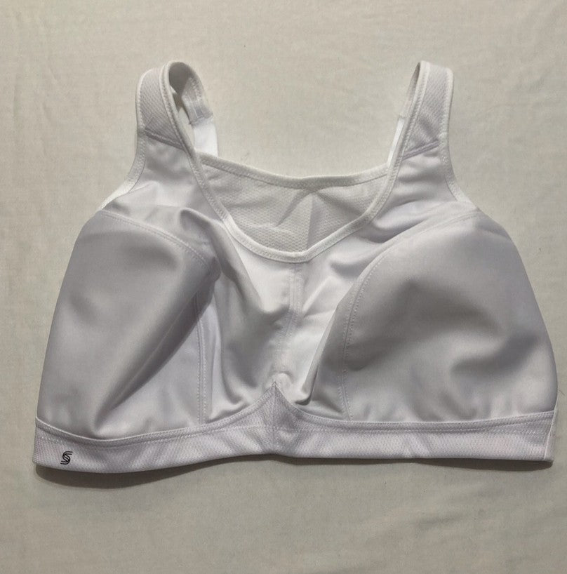 GLAMORISE Full Figure Plus Size No-Bounce Camisole Sports Bra Wirefree WHITE 42F