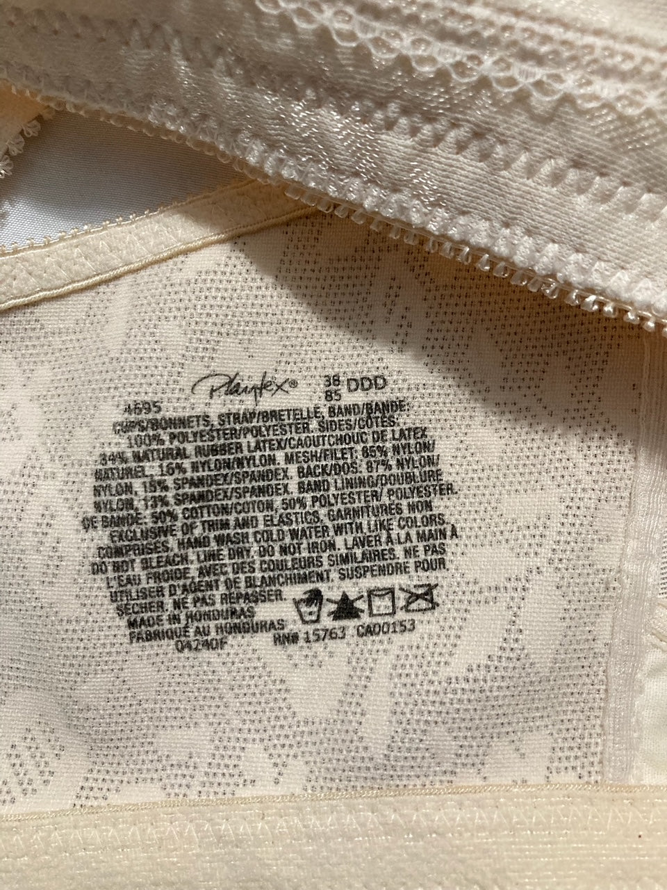 PLAYTEX 19 Hour Front-Close Wireless Bra LIGHT BEIGE 38DDD