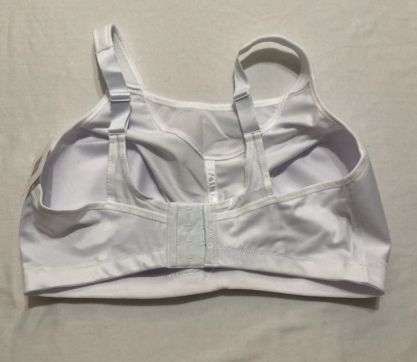 GLAMORISE Full Figure Plus Size No-Bounce Camisole Sports Bra Wirefree WHITE 42F