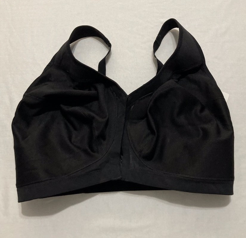 GLAMORISE Plus Size MagicLift Front-Closure Posture Back Bra Wirefree BLACK 40K