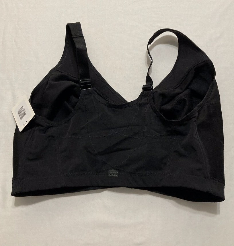 GLAMORISE Plus Size MagicLift Front-Closure Posture Back Bra Wirefree BLACK 40K