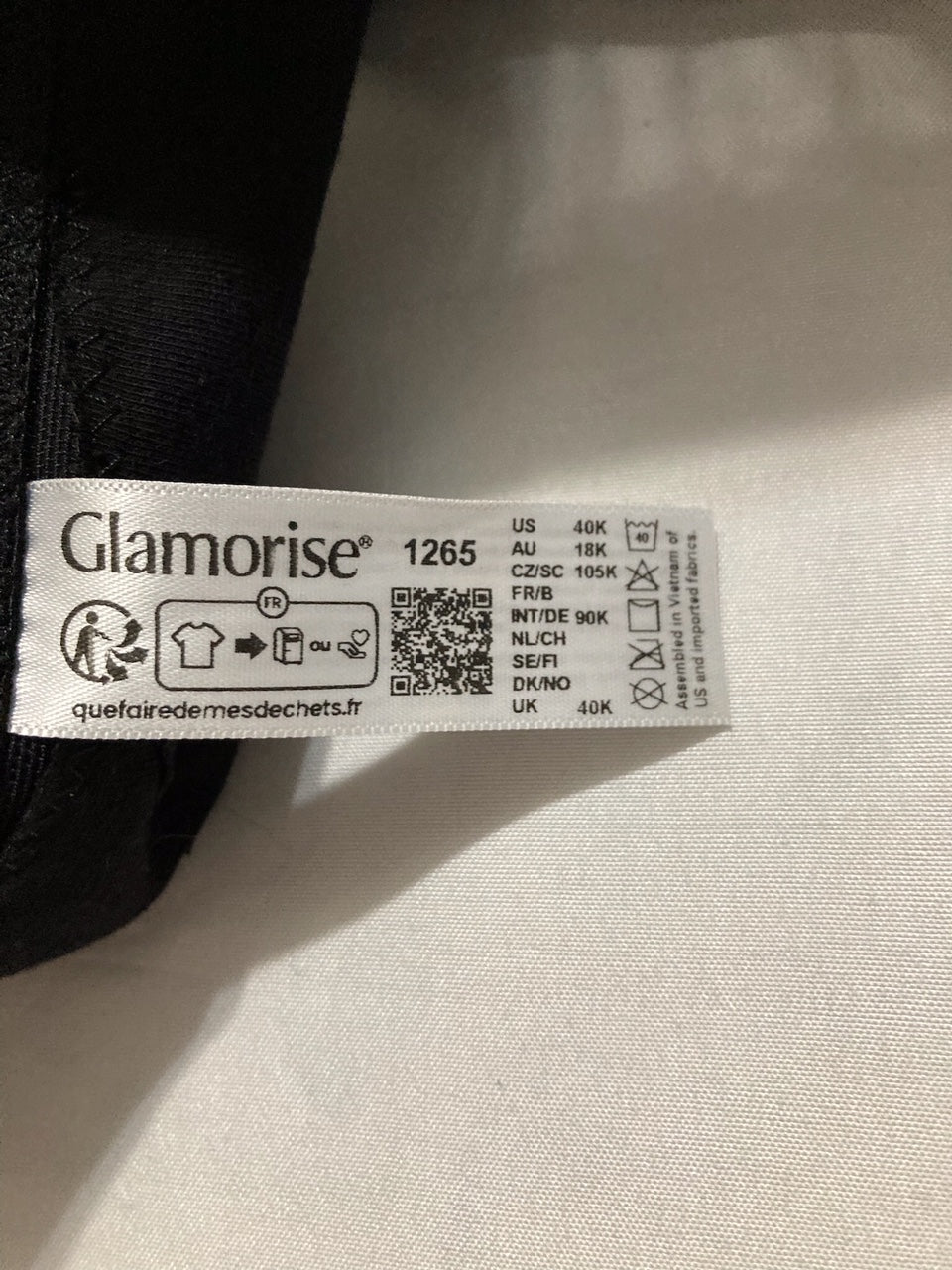 GLAMORISE Plus Size MagicLift Front-Closure Posture Back Bra Wirefree BLACK 40K