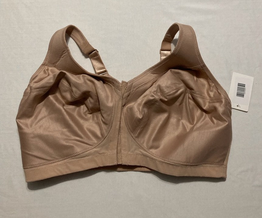 GLAMORISE Plus Size MagicLift Front-Closure Posture Back Bra Wirefree CAFÉ 40H