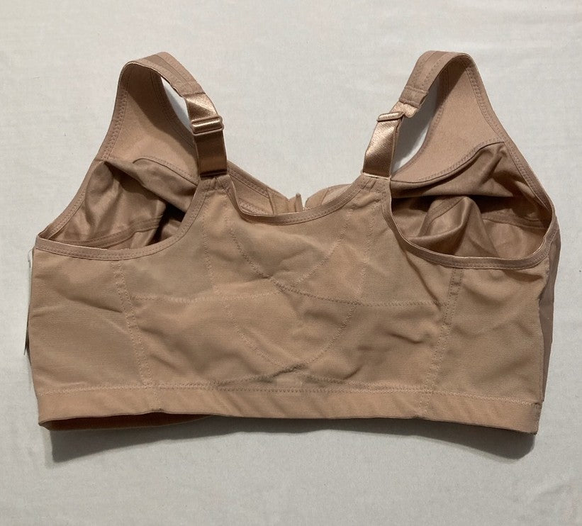 GLAMORISE Plus Size MagicLift Front-Closure Posture Back Bra Wirefree CAFÉ 40H