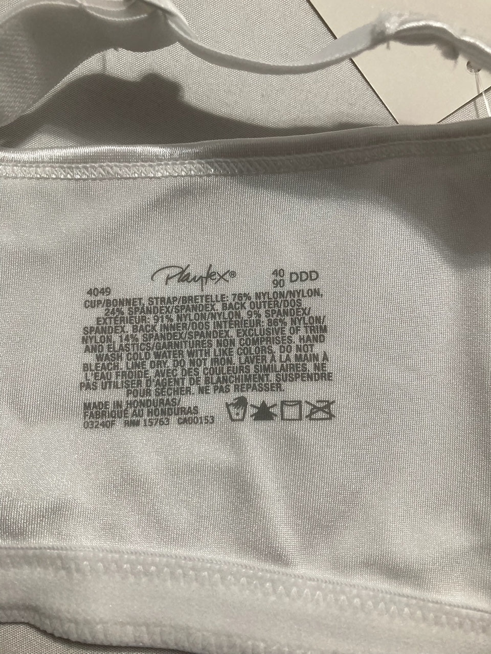 PLAYTEX Wireless Bras for Women - 18 Hour No Underwire Bra WHITE 40DDD