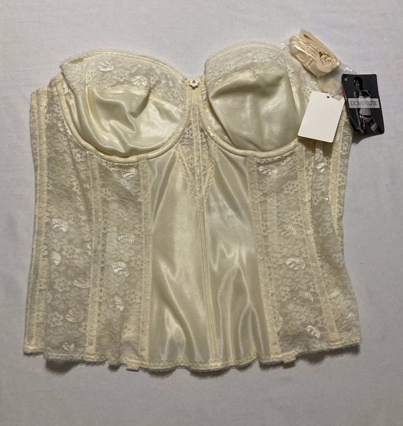 DOMINIQUE Lace Longline Corset Bustier Bra IVORY 44B