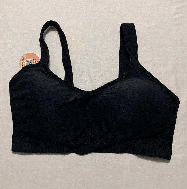 SHAPERMINT Essentials Daily Comfort Wireless Contour Bra BLACK 4XL