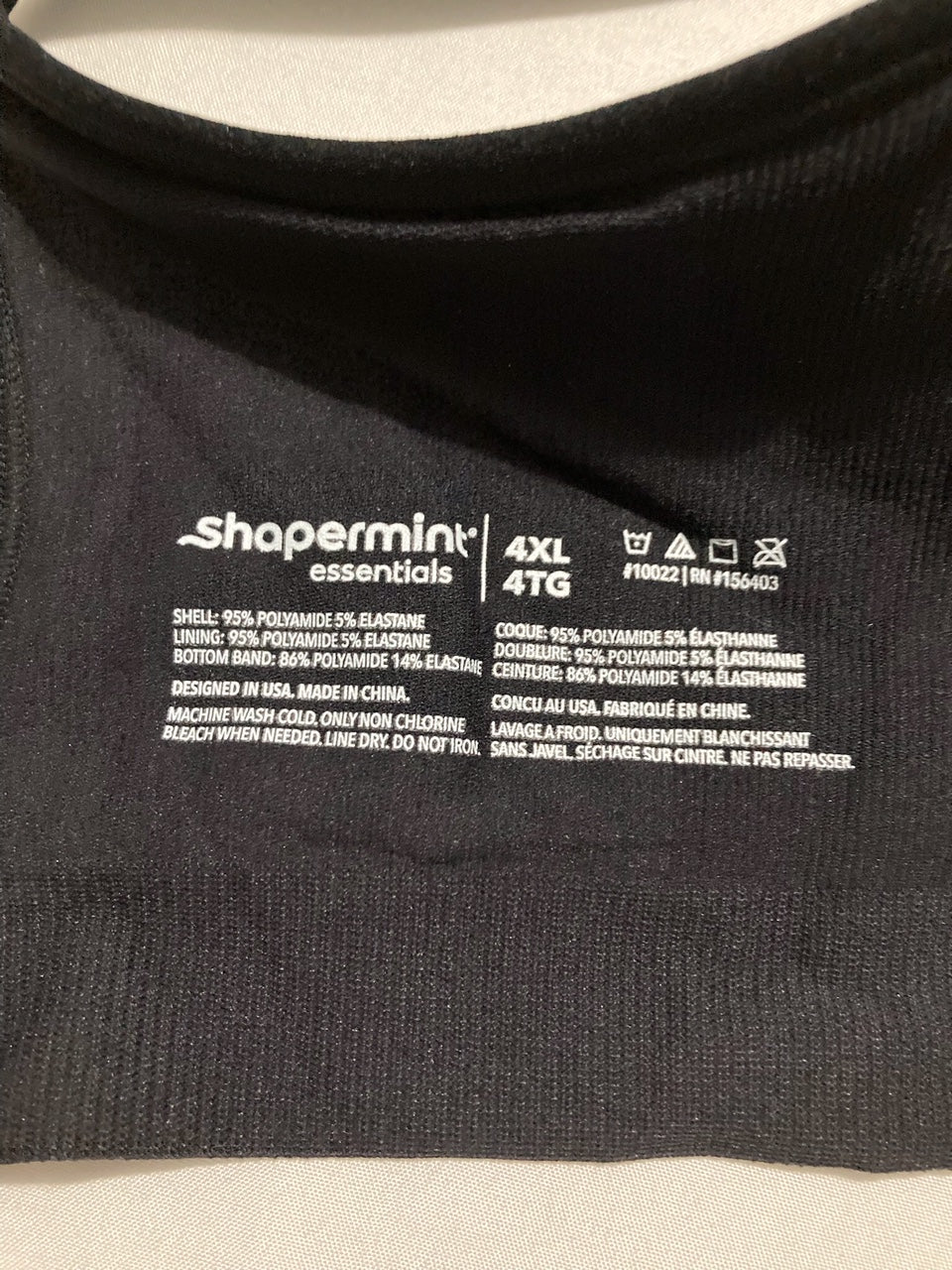 SHAPERMINT Essentials Daily Comfort Wireless Contour Bra BLACK 4XL