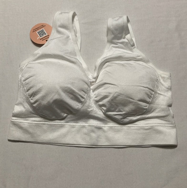 SHAPERMINT Everyday Throw-on Wireless Bralette WHITE XL