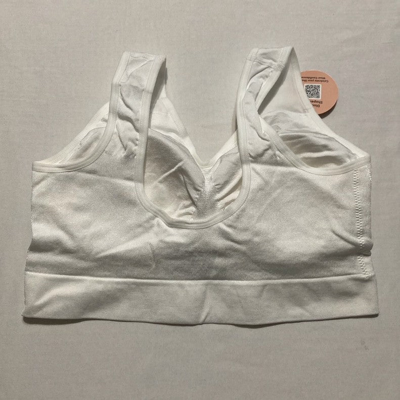 SHAPERMINT Everyday Throw-on Wireless Bralette WHITE XL