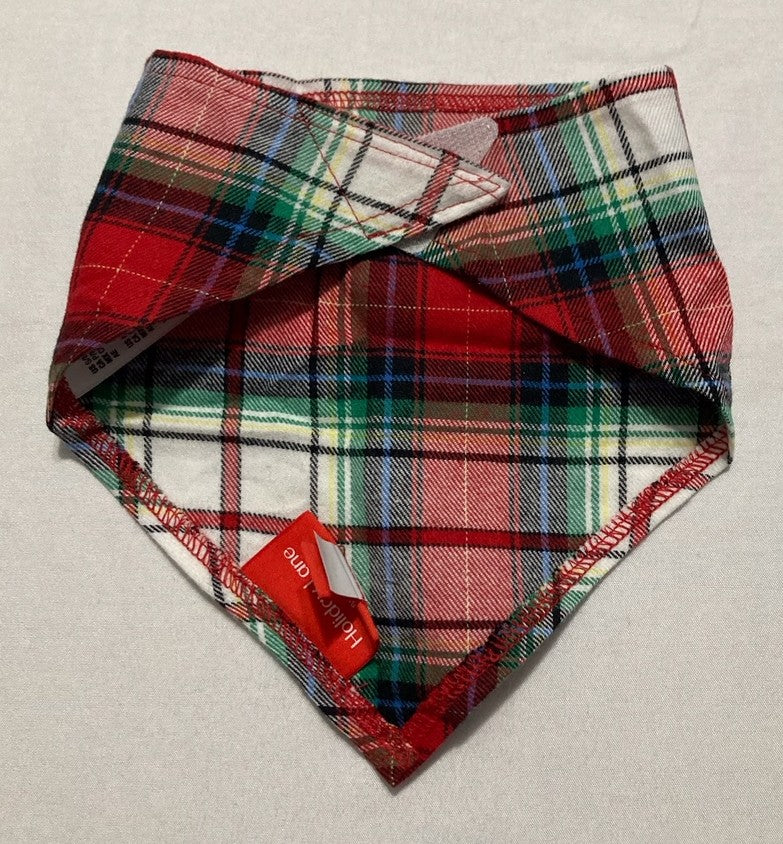 HOLIDAY LANE Winterton Plaid Matching Family Pet Bandana RED S/M