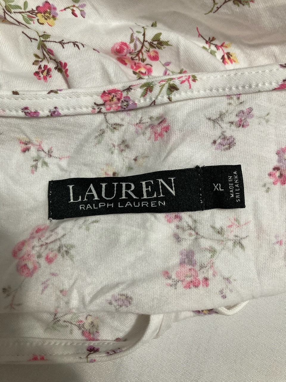 LAUREN RALPH LAUREN Straps blouse IVORY FLORAL L