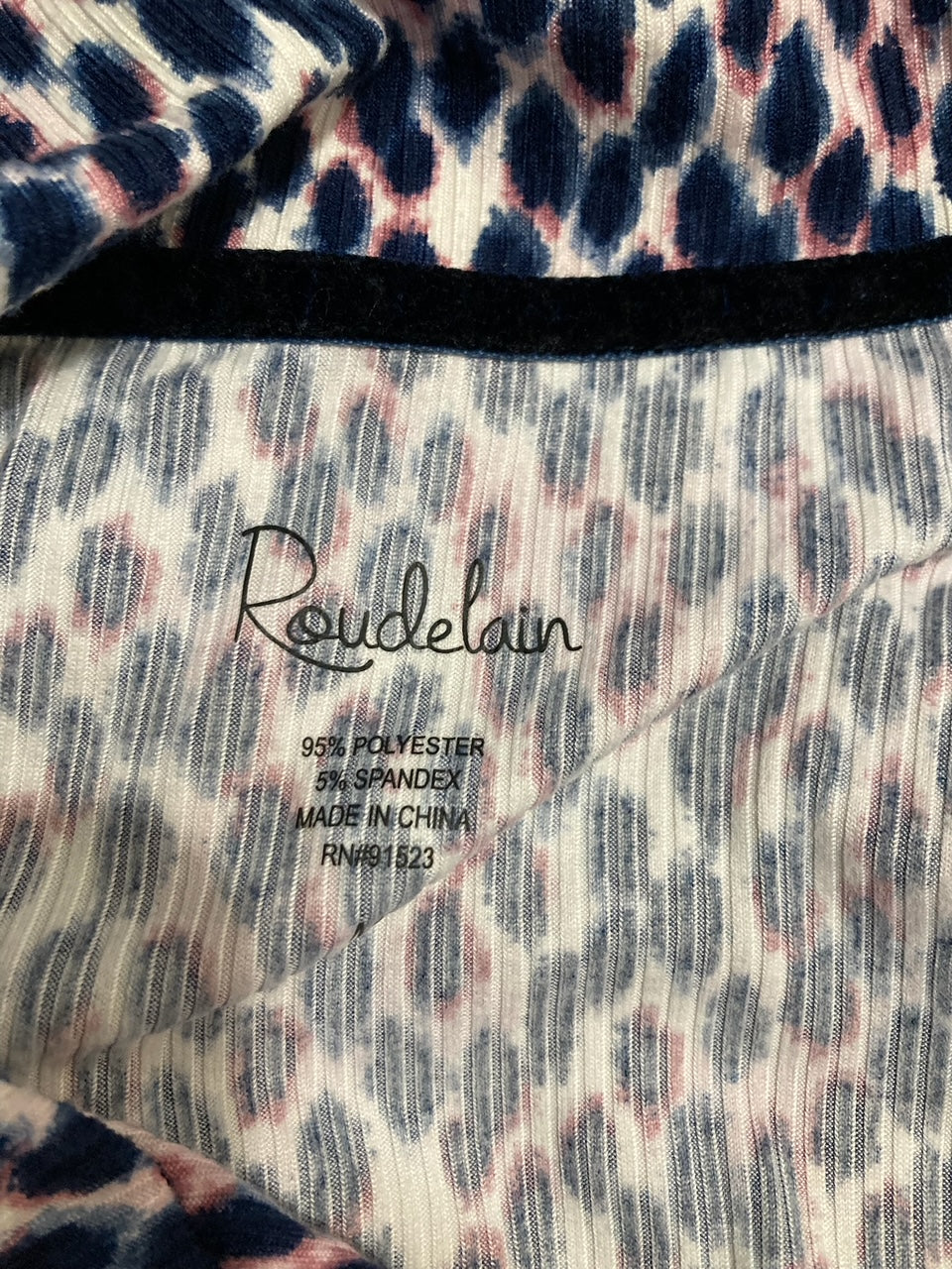 ROUDELAIN 2-Piece Long Sleeve Top and Printed Pajama Set MULTICOLOR M