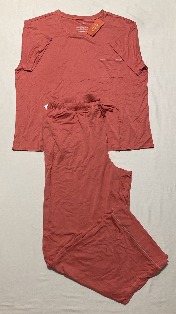 STATE OF DAY Pajama set shot sleeve set 2-Piece SEA CORAL L