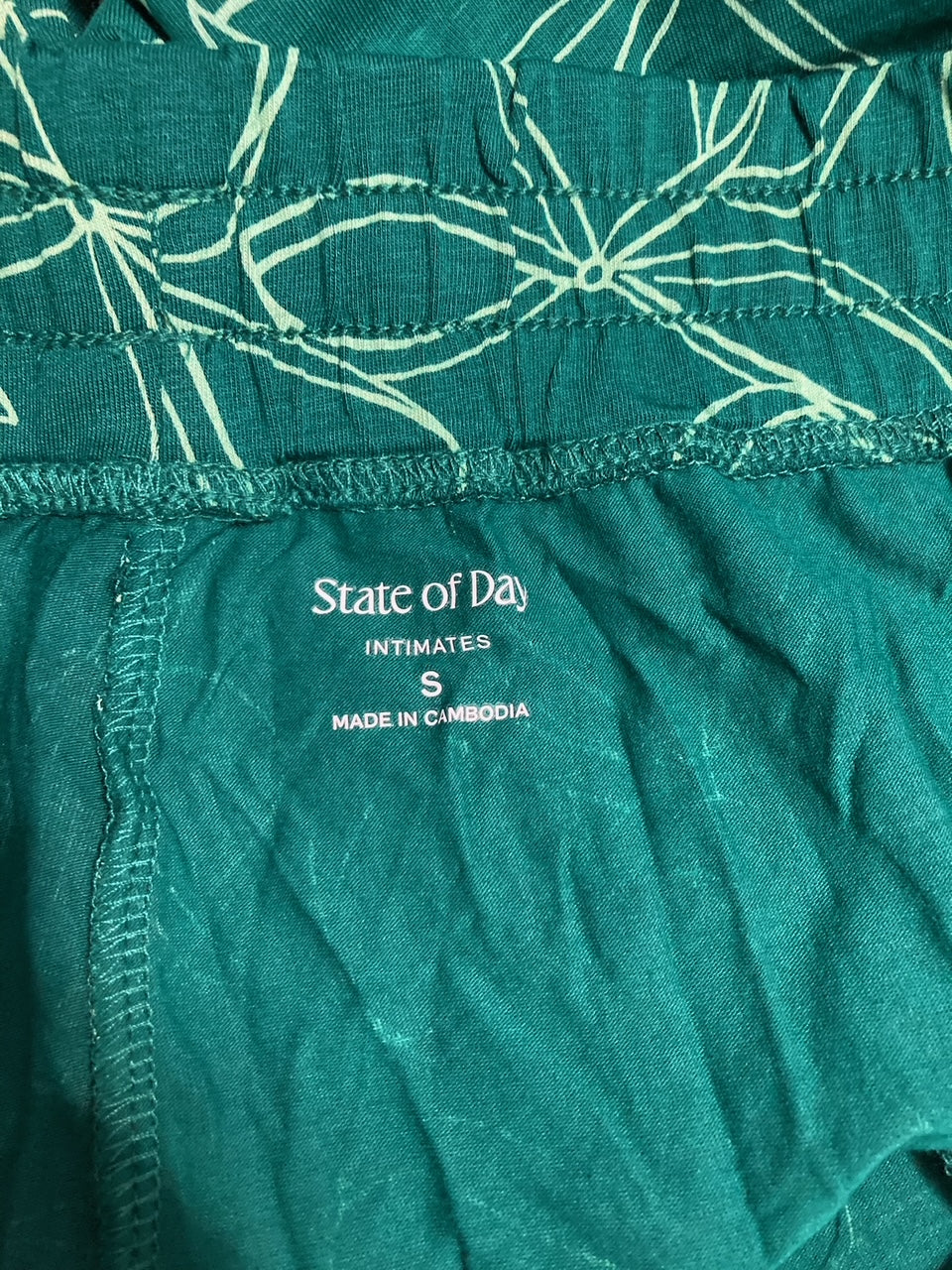 STATE OF DAY Jogeer pajama pants GREEN S
