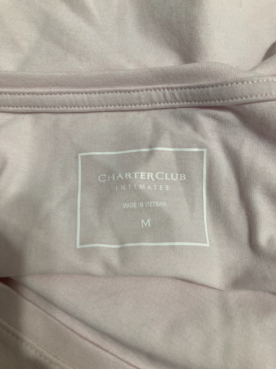 CHARTER CLUB Solid V-Neck Short-Sleeve Sleepwear Top ROSE