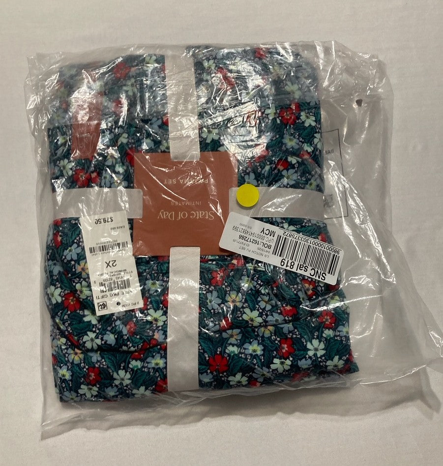 STATE OF DAY Pajama set notch 2-Pieces FLORAL 2X
