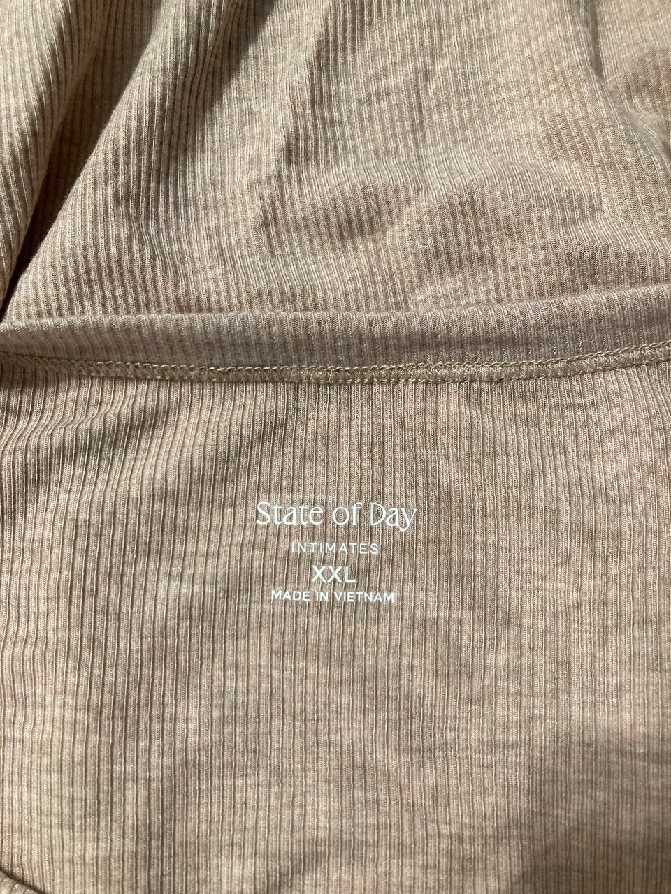 STATE OF DAY Pajama top short sleeve SPICE CHAI XXL
