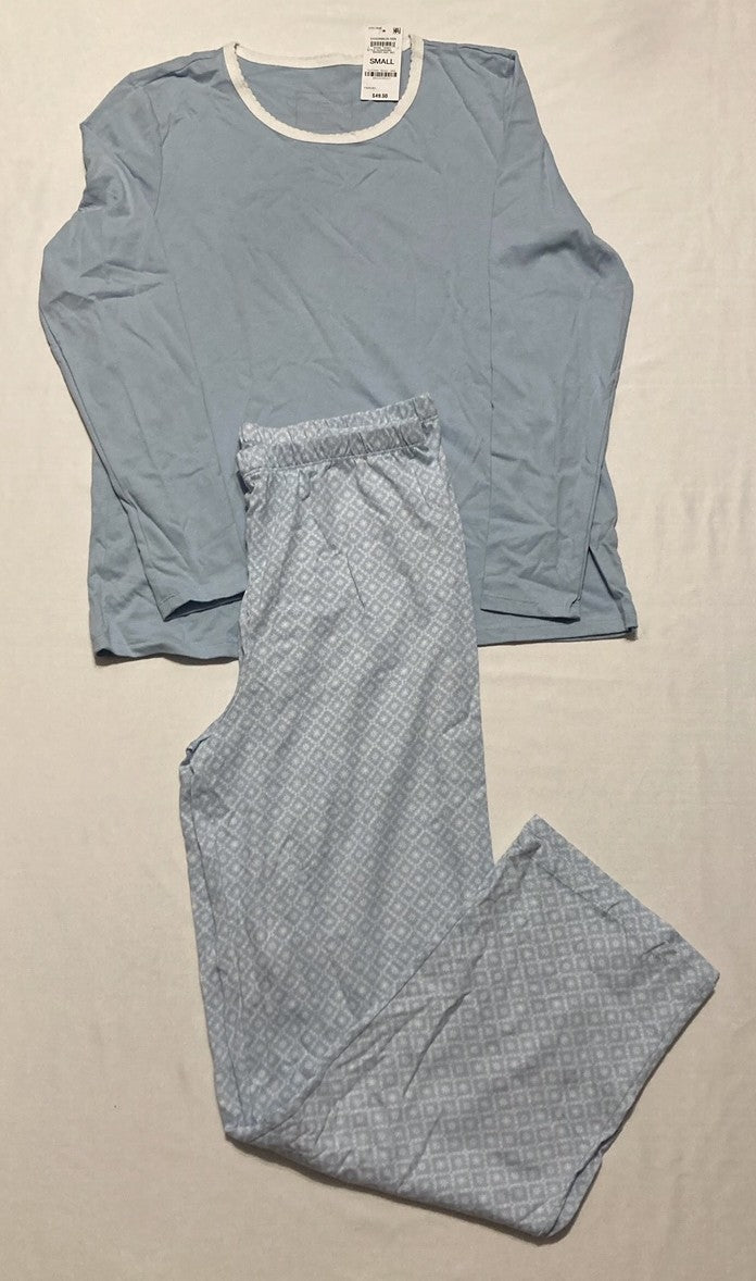 CHARTER CLUB 2-Pc. Long-Sleeve Pajamas Set BLUE S