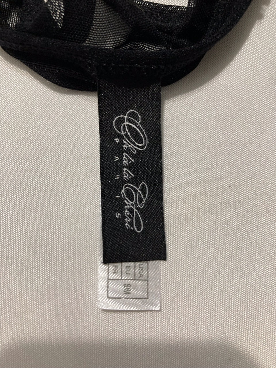 OH LA LA CHERI Sydney Embroidered 2 Pc Set BLACK S/M