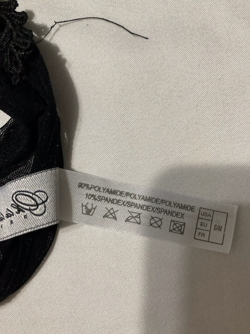 OH LA LA CHERI Sydney Embroidered 2 Pc Set BLACK S/M