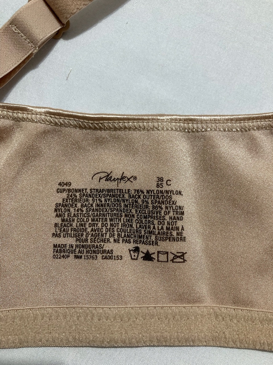 PLAYTEX 18 Hour Side & Back Smoothing Wireless Bra NUDE 38C