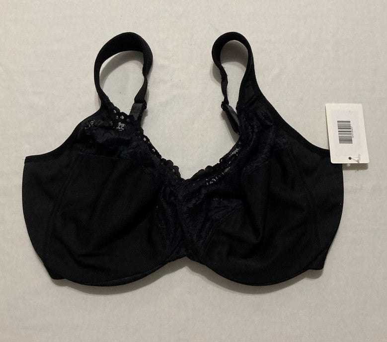 GLAMORISE Plus Size Low Cut Wonderwire Lace Bra Underwire BLACK 36H