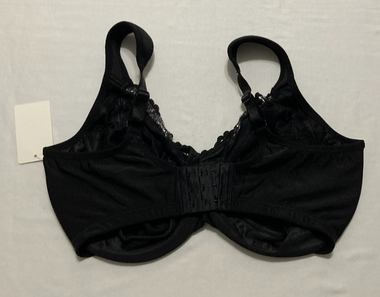 GLAMORISE Plus Size Low Cut Wonderwire Lace Bra Underwire BLACK 36H