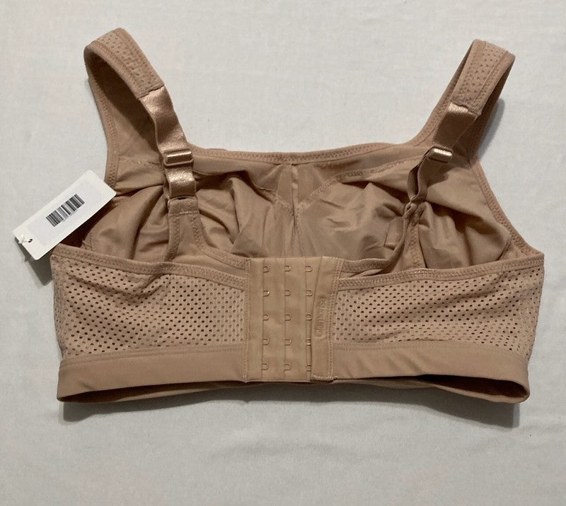 GLAMORISE Full Figure High Impact Wonderwire Sports Bra Underwire CAFÉ 34F