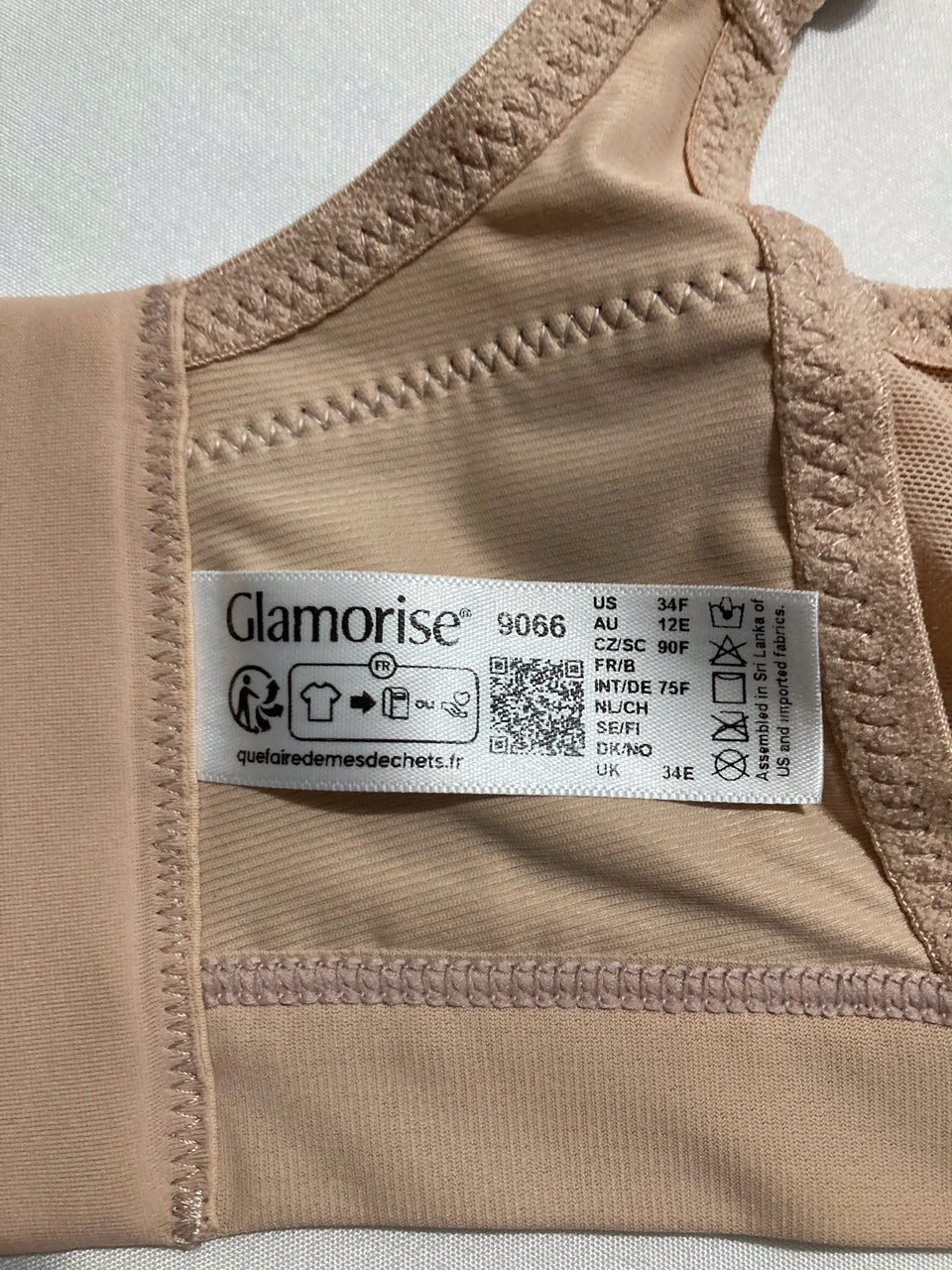 GLAMORISE Full Figure High Impact Wonderwire Sports Bra Underwire CAFÉ 34F