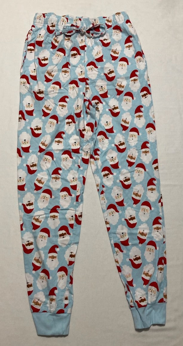 HOLIDAY LANE Men's Santa Cotton Matching Family Pajamas Set BLUE S