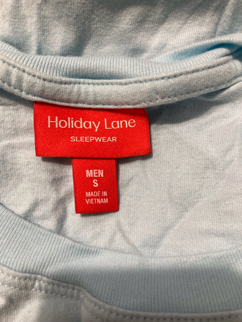 HOLIDAY LANE Men's Santa Cotton Matching Family Pajamas Set BLUE S