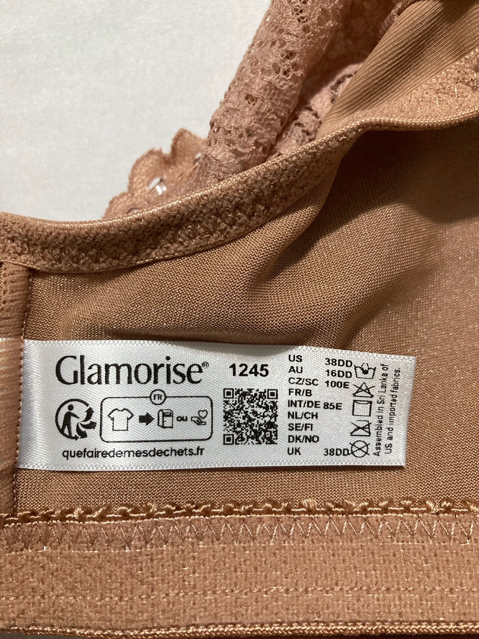 GLAMORISE Plus Size Wonderwire Front-Closure Bra Underwire CAPUCCINO 38DD