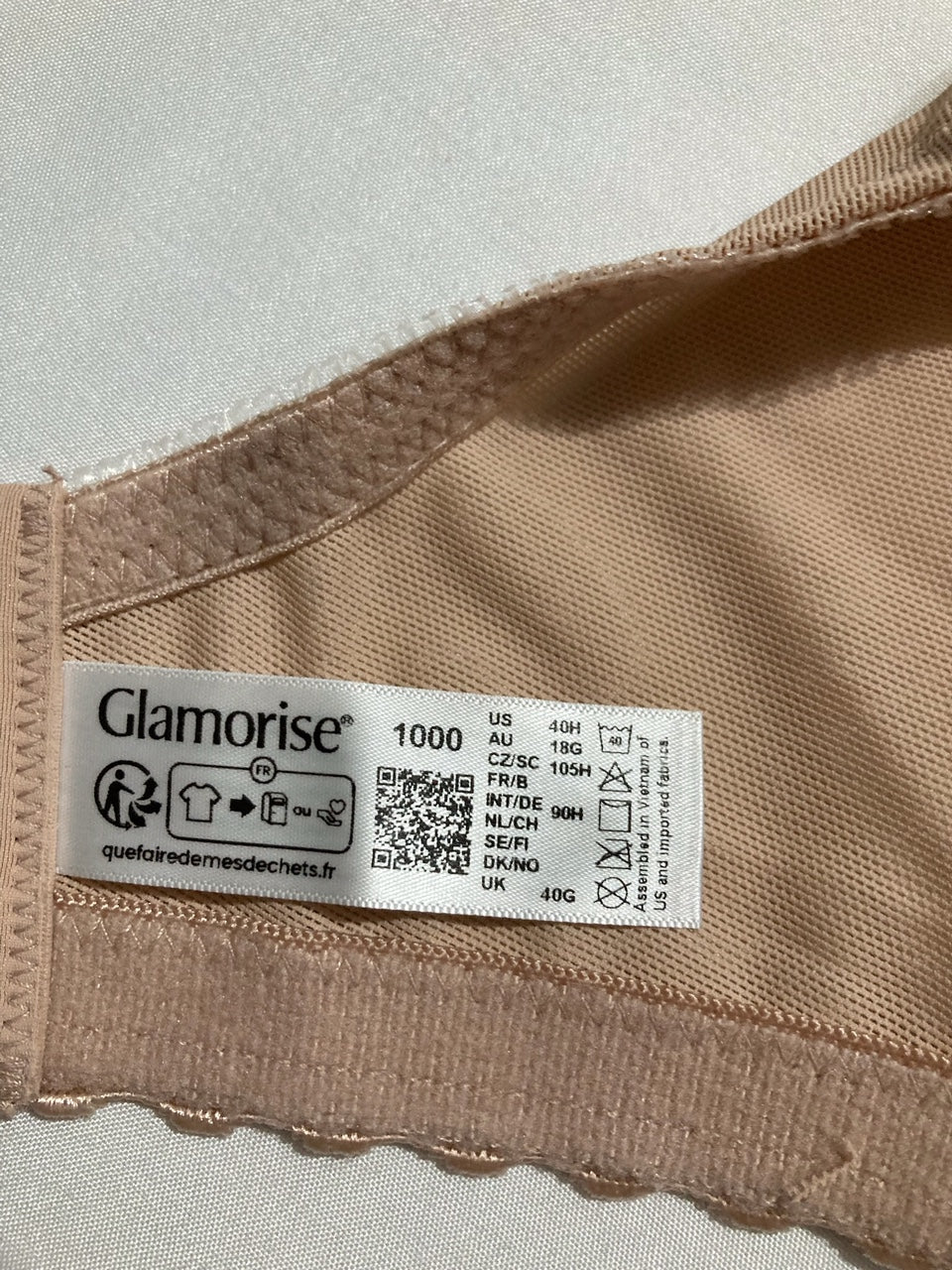 GLAMORISE Full Figure MagicLift Original Support Bra Wirefree BEIGE 40H