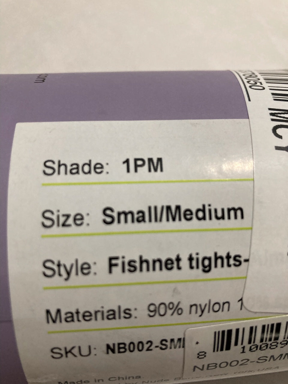 NUDE BARRE Fishnet Tights BROWN S/M