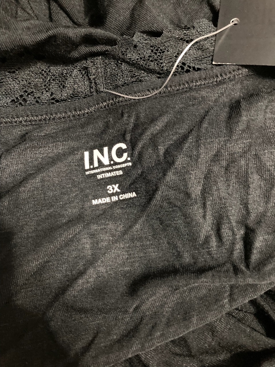 I.N.C Shrot sleep robe BLACK 3X