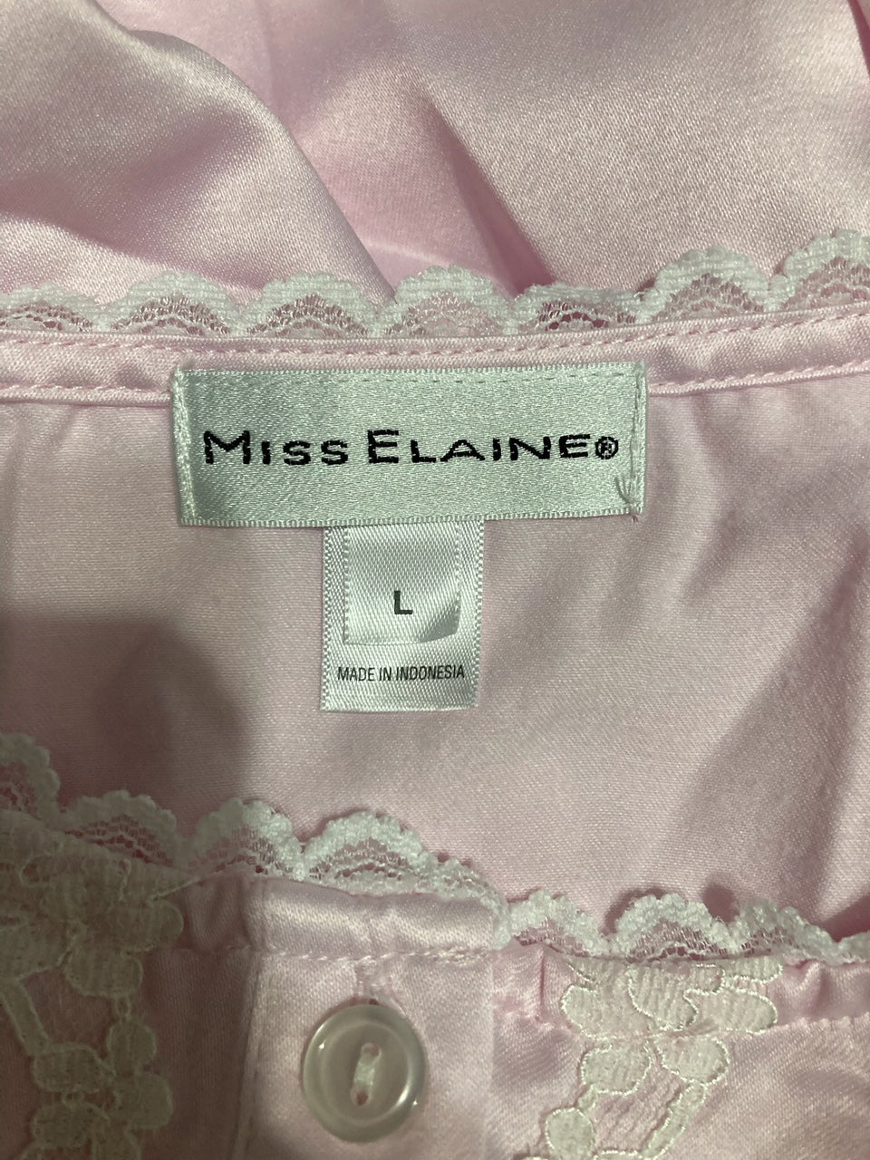 MISS ELAINE VINTAGE NIGHTGOWN and ROBE ROSE L