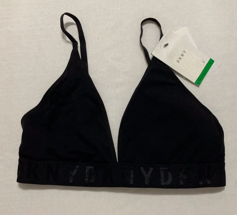 NWD DKNY Seamless Litewear Rib Bralette Bra BLACK L