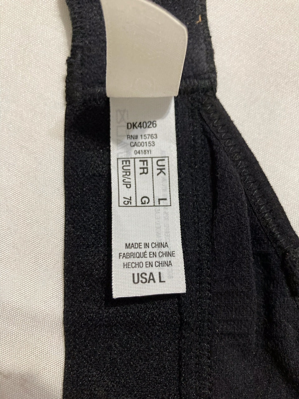 NWD DKNY Seamless Litewear Rib Bralette Bra BLACK L