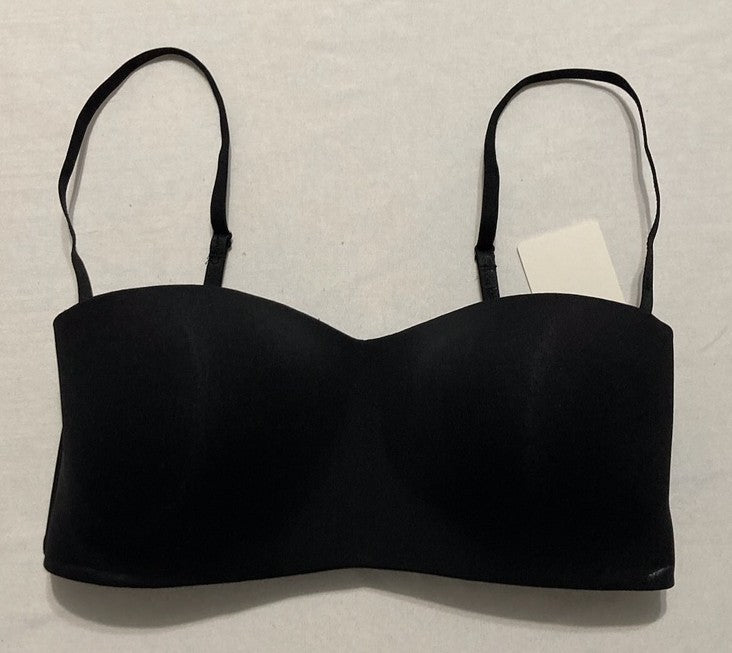 NWD CALVIN KLEIN Form to Body Lightly Lined Bandeau Bra BLACK M