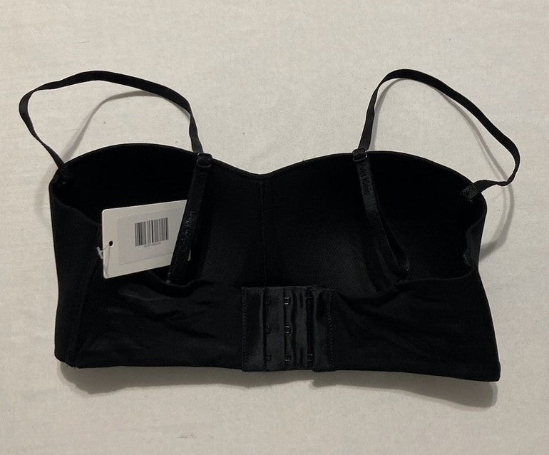 NWD CALVIN KLEIN Form to Body Lightly Lined Bandeau Bra BLACK M
