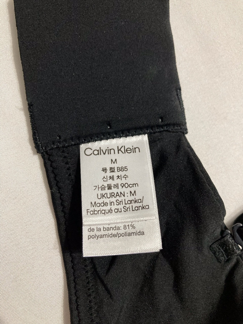 NWD CALVIN KLEIN Form to Body Lightly Lined Bandeau Bra BLACK M