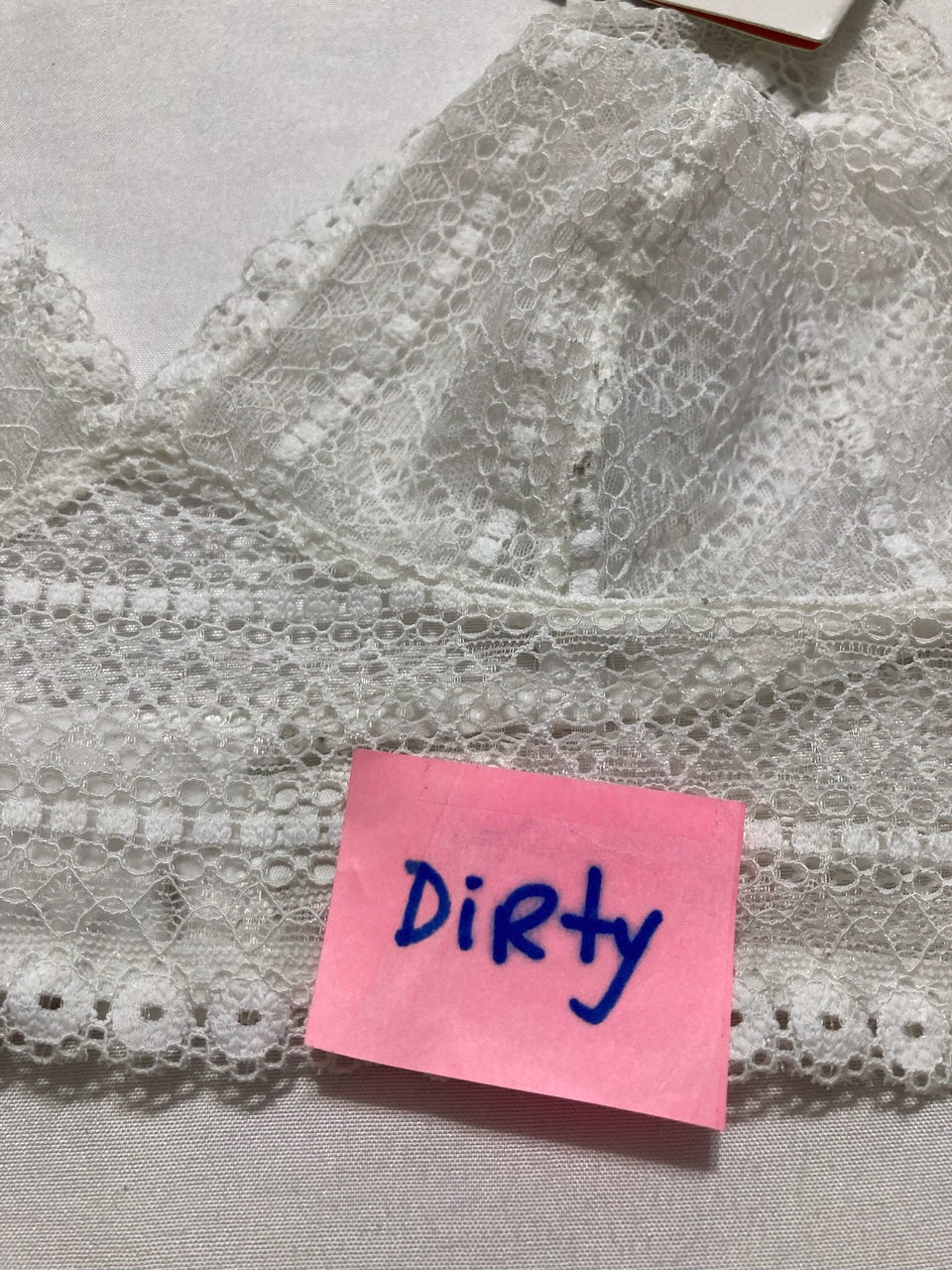 NWD DKNY Lace Bralette WHITE S