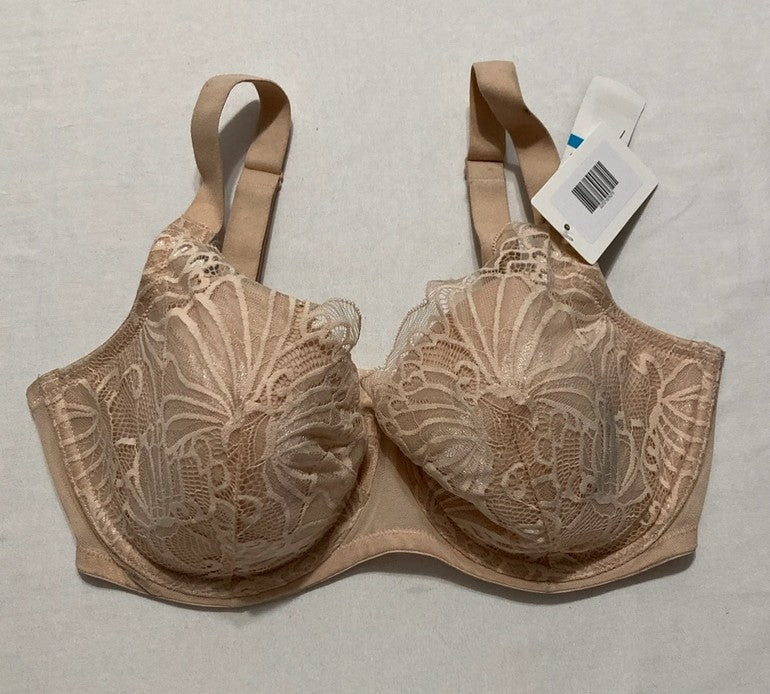 NWD FELINA Plush All Over Lace Underwire Bra BEIGE 34DDD